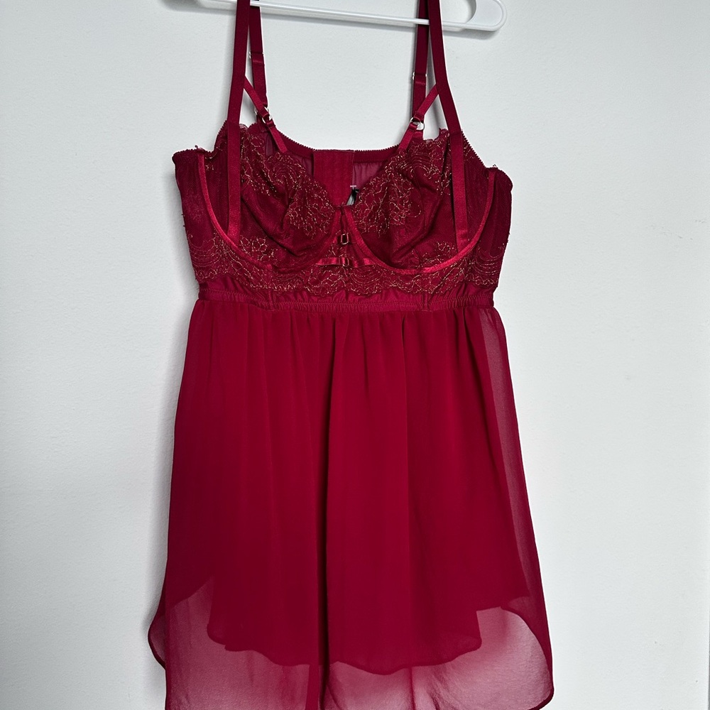 Torrid Red Lace Chemise